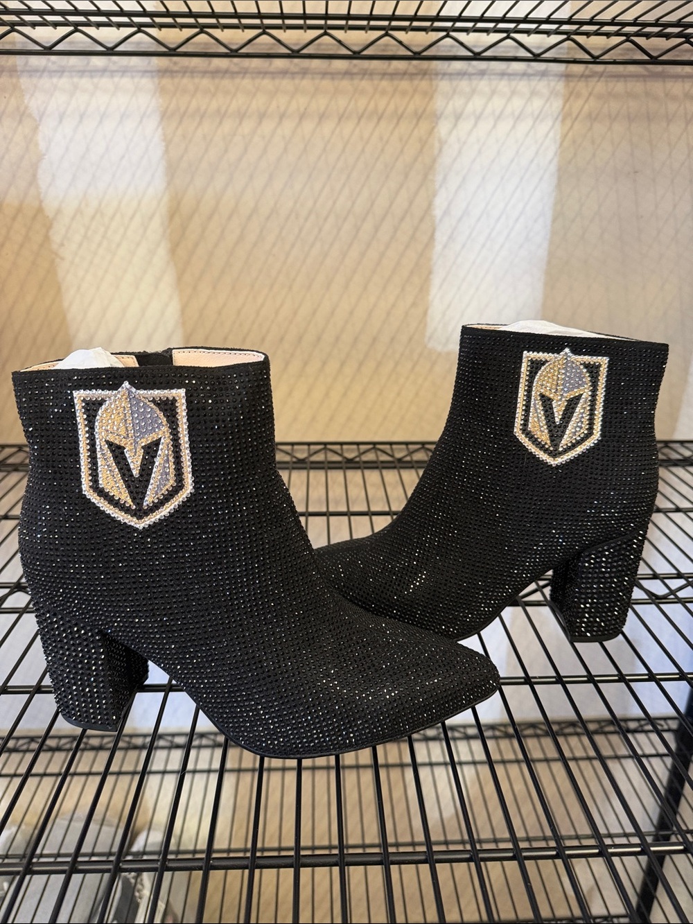 BNT Las Vegas Golden Knights Crystal Ankle Boots